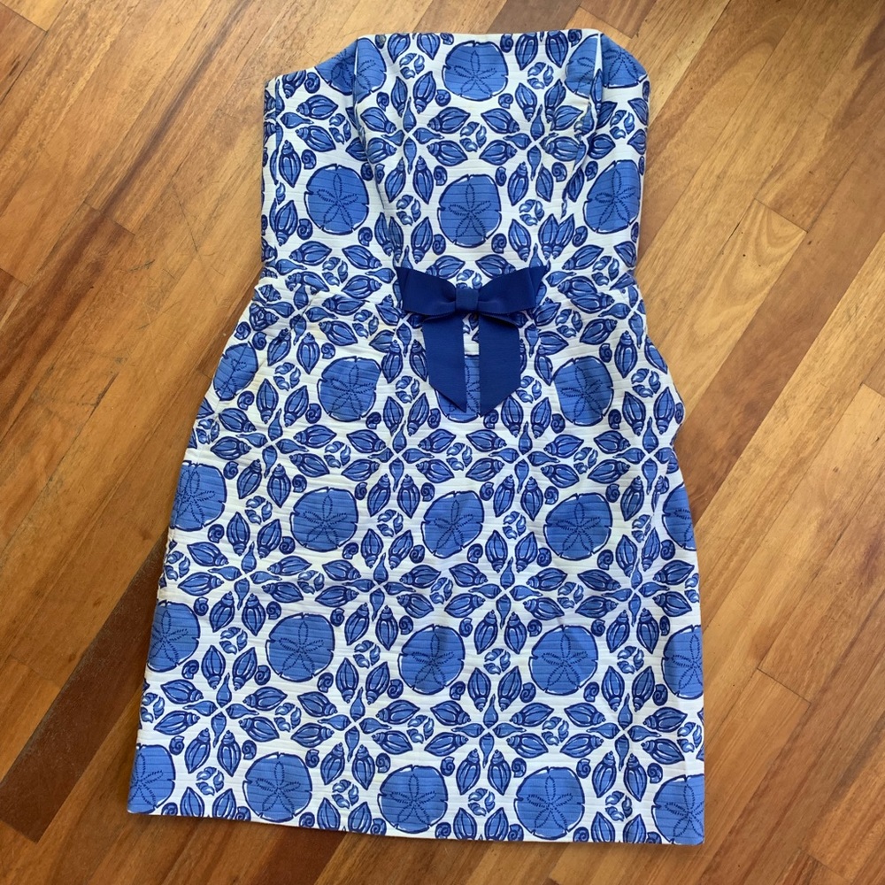 Vineyard Vines strapless seashell dress  POCKETS!